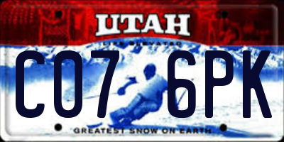 UT license plate C076PK
