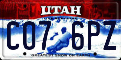 UT license plate C076PZ