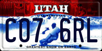 UT license plate C076RL