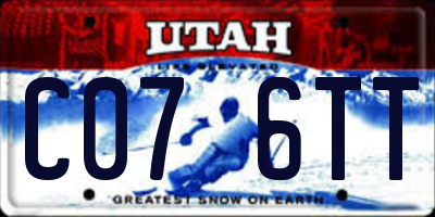UT license plate C076TT