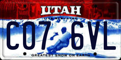 UT license plate C076VL