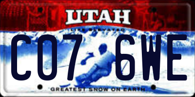 UT license plate C076WE