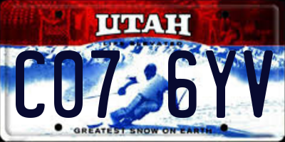 UT license plate C076YV