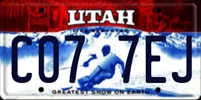 UT license plate C077EJ