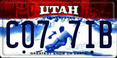 UT license plate C077IB