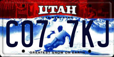 UT license plate C077KJ