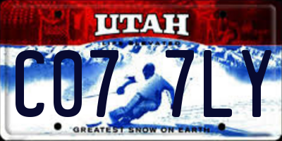 UT license plate C077LY