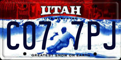 UT license plate C077PJ