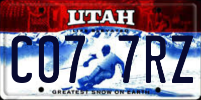 UT license plate C077RZ