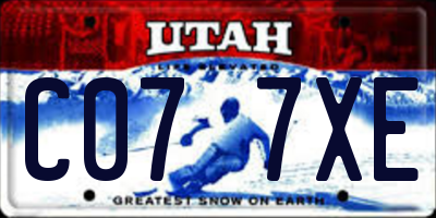 UT license plate C077XE