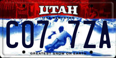 UT license plate C077ZA
