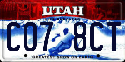 UT license plate C078CT