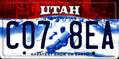 UT license plate C078EA