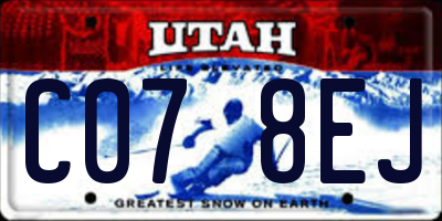 UT license plate C078EJ