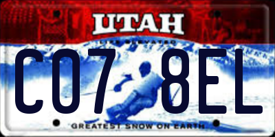 UT license plate C078EL