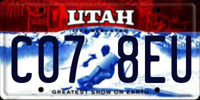 UT license plate C078EU