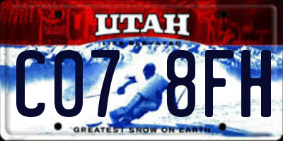 UT license plate C078FH