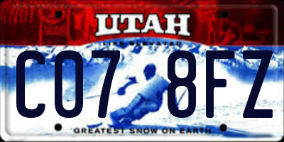 UT license plate C078FZ