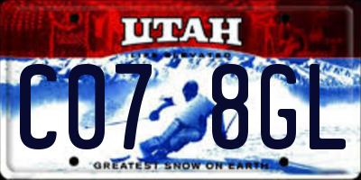 UT license plate C078GL