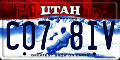 UT license plate C078IV