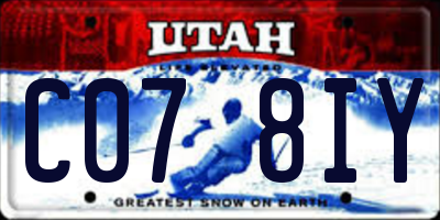 UT license plate C078IY