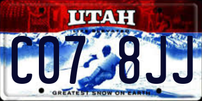 UT license plate C078JJ