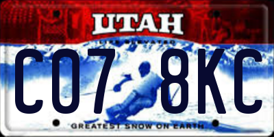 UT license plate C078KC