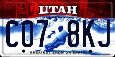 UT license plate C078KJ