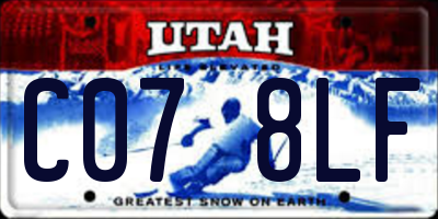 UT license plate C078LF