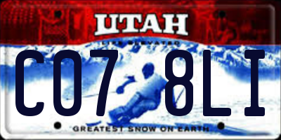 UT license plate C078LI