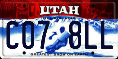 UT license plate C078LL
