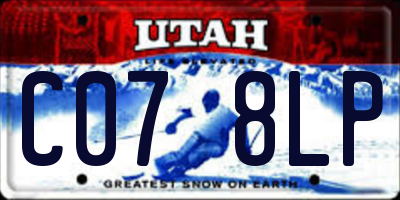 UT license plate C078LP