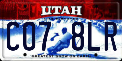 UT license plate C078LR