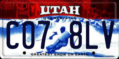 UT license plate C078LV