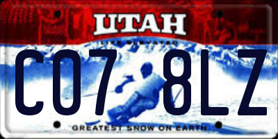 UT license plate C078LZ