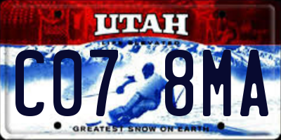UT license plate C078MA