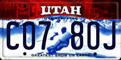 UT license plate C078OJ