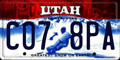 UT license plate C078PA