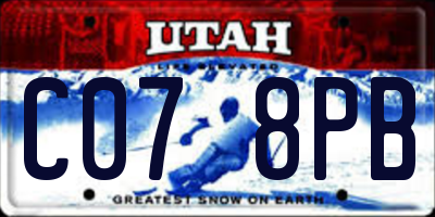 UT license plate C078PB
