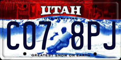 UT license plate C078PJ