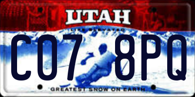 UT license plate C078PQ