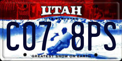 UT license plate C078PS