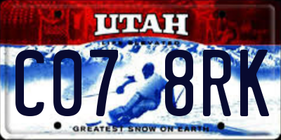 UT license plate C078RK