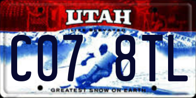 UT license plate C078TL