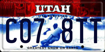UT license plate C078TT