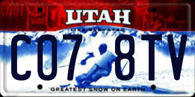 UT license plate C078TV