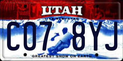 UT license plate C078YJ
