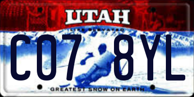 UT license plate C078YL