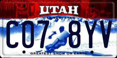 UT license plate C078YV
