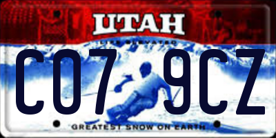 UT license plate C079CZ